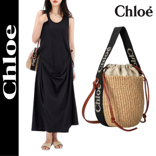 【クロエ】春と夏定番人気♪“WOODY”スモールバスケット