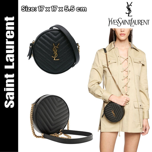 【サンローラン】 x ショルダーバッグ ラウンド型カメラバッグ