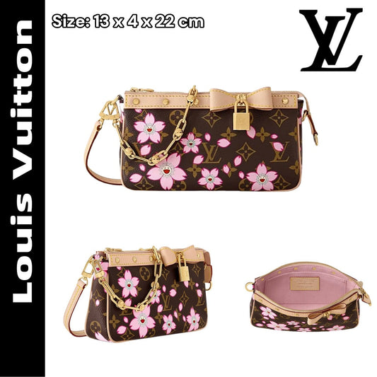 【ルイヴィトン】村上隆コラボ◆キュートな桜 ショルダーバッグM13666