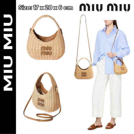 【ミュウミュウ】夏に最適☆ ミュウミュウ かごバッグ ワンダー ウィッカー