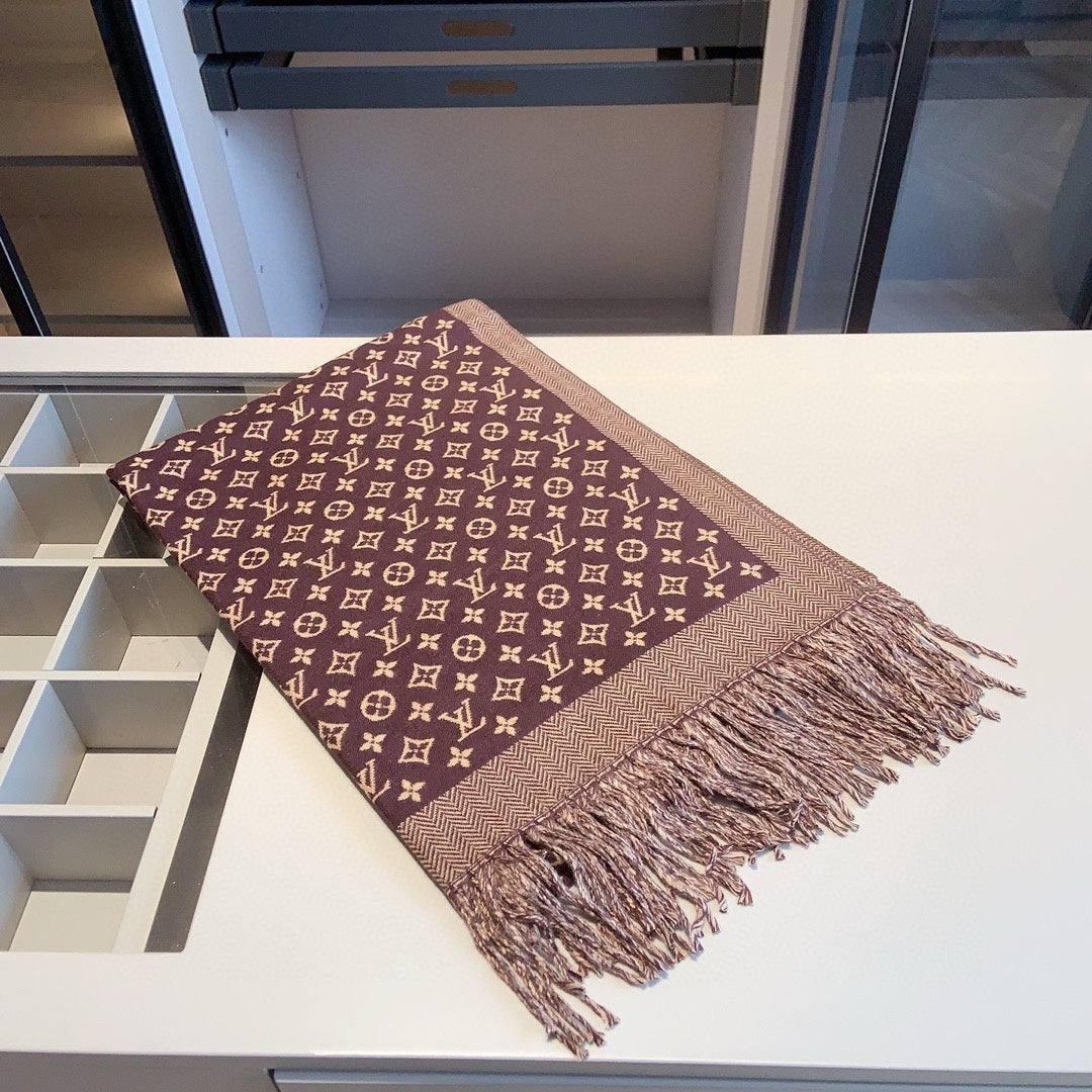 【ルイ・ヴィトン】☆モノグラムセット|最新3点セットラムズウールスカーフと